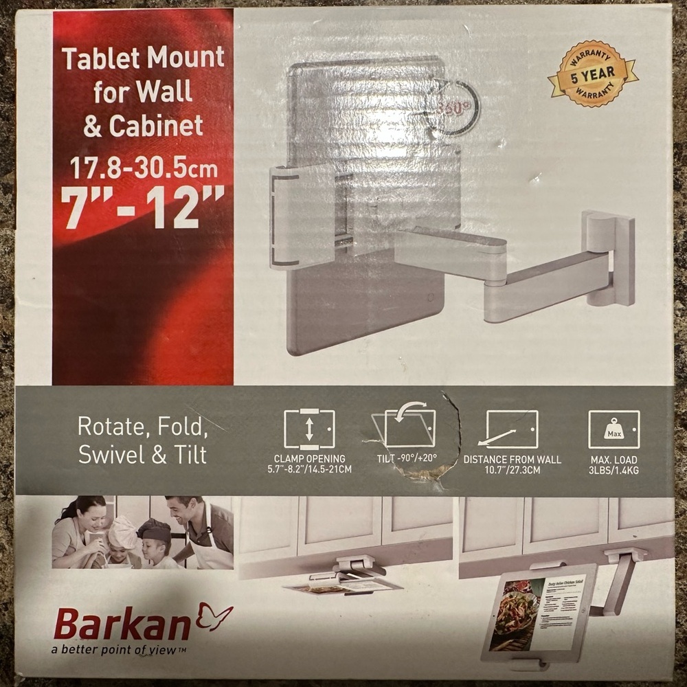 Barkan Tablet Mount for Wall & Cabinet